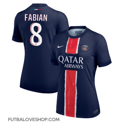 Dres Paris Saint-Germain Fabian Ruiz #8 Domáci pre Ženy 2024-25 Krátky Rukáv